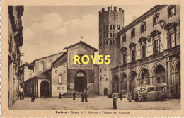 Umbria-terni-orvieto Chiesa Di S.andrea E Palazzo Del Comune Veduta Con Auto D'epoca E Persone Anni 40 (f.piccollo XXI) - Andere & Zonder Classificatie