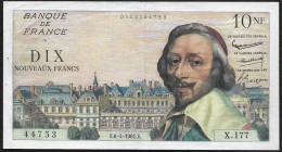 10 NOUVEAUX FRANCS RICHELIEU . 6 - 4- 1961 . - 10 NF 1959-1963 ''Richelieu''