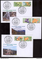 Label Transnistria 2023 Fruits Of Abkhazia 3 FDCs - Etichette Di Fantasia