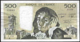 BILLET DE 500 FRANCS PASCAL . 7-1- 1982 . - 500 F 1968-1993 ''Pascal''