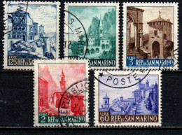 1957 - San Marino 453/57 Vedute   ++++++ - Nuovi