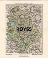 Umbria Terni Perugia Cartolina Geografica Carta Geografica Province Umbre (cards Doppia G.zoja/v.retro) - Maps