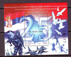 Serbia 2024 25 Y. Of Commemoration Of The Heroes Of The Homeland Bl. MNH - Serbia