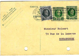 Carte Postale Pré Imprimée – Type Houyoux 20 + 5 Centimes (1926) + Timbre De 5 Centimes - Cartes Postales 1909-1934