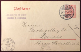 Allemagne, Entier Carte - BERLIN NW 24.1.1911 - (N368) - Cartes Postales
