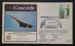 Concorde,  200eme Anniversaire De L'indépendance Le 4 /7/1976. - Concorde