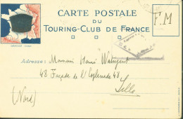 Guerre 40 Carte FM Franchise Militaire Touring Club De France Sigle Caviardé CAD Partiel Lot Et Garonne 1 7 40 - Oorlog 1939-45