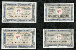 LOT DE 4 BILLETS . CHAMBRE DE COMMERCE DE TROYES . - Chamber Of Commerce