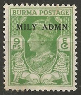 BIRMANIE / DOMINION BRITANNIQUE / ADMNISTRATION MILITAIRE  N° 4 NEUF Avec Charnière - Burma (...-1947)