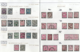 O 40 Db Színesszámú Krajcáros 2 Albumlapon Feldolgozva: Vízjelállások, Fogazások Szerint Válogatva / 40 Stamps On 2 Albu - Altri & Non Classificati