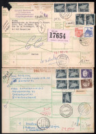 NSZK 17 Db Csomagszállító Külföldre, A 80-as évekből / FRG 17 Parcel Cards To Abroad From The 1980s - Andere & Zonder Classificatie