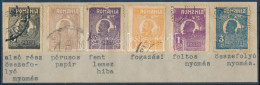 O Románia 6 Db Régi Bélyeg Lemezhibákkal / Romania 6 Stamps With Plate Flaws - Other & Unclassified