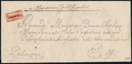 1785 Ex Offo, Piros / Red "Szegedin" - Debreczen. Certificate: Czirók - Altri & Non Classificati