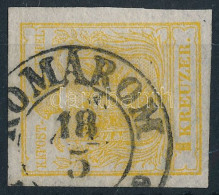 O 1850 1kr HP III. Sárga / Type HP III. Yellow "KOMÁROM" - Altri & Non Classificati