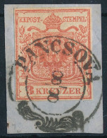 1850 3kr HP I. Liliputi Vágás / Type HP I. Cut Tight "PANCSOVA" - Altri & Non Classificati