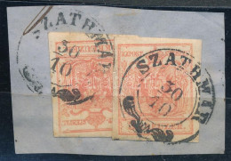 1850 2 X 3kr Kivágáson / On Cutting "SZATHMÁR" - Other & Unclassified