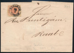 1854 3kr Levélen / On Cover "KOMÁROM" - Raab - Sonstige & Ohne Zuordnung