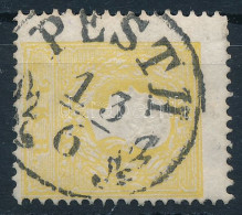 O 1858 2kr II. Típus Sárga, Jelentős Elfogazással / 2kr Type II. Yellow, Shifted Perforation "PESTH" - Autres & Non Classés