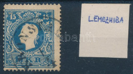 O 1858 15kr Lemezhibával / Plate Flaw - Other & Unclassified