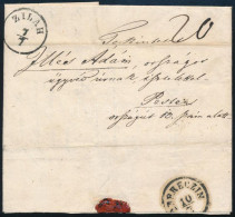 1860 Portós Levél / Unpaid Cover "ZILAH" - Altri & Non Classificati