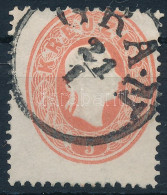 O 1861 5kr Látványosan Elfogazva / Shifted Perforation "GRAN" - Autres & Non Classés