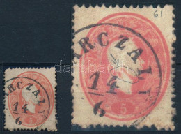 O 1861 5kr Durva Lemezhiba, Nagy Festékfolt / Plate Flaw, Paint Spot - Otros & Sin Clasificación