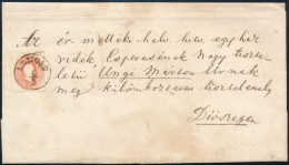 ~1861 5kr Levélen / On Cover "ÁLMOSD" - Diószeg - Altri & Non Classificati