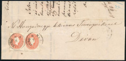 1863 2 X 5kr Levélen / On Cover "KLAUSENBURG" - Déva - Other & Unclassified