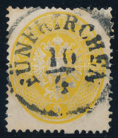 O 1863 2kr élénk Sárga, Kimaradt Foglyuk / Bright Yellow, Perforation Error, Luxus / Luxury "FÜNKIRCHEN" - Other & Unclassified