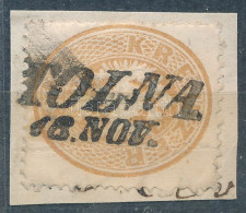 1863 15kr Kivágáson / On Cutting "TOLNA" (hajtott / Folded) - Other & Unclassified