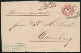 ~1864 Ajánlott Levél 3 X 5kr Bélyeggel (ebből Kettő Bontásnál Eltépve) / Registered Cover With 3 X 5kr (2 Torn Apart) "R - Otros & Sin Clasificación