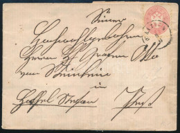 1867.06.08. 5kr Provizórikus Használata Levélen (50.000) / Provisional Usage Of 5kr On Cover "WAITZEN" - Pest - Otros & Sin Clasificación