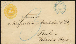 BRAUNSCHWEIG 1864, GS U1A, 1 Sgr. In GELB. STPL-K2 BRAUNSCHWEIG NACH BERLIN - Brunswick