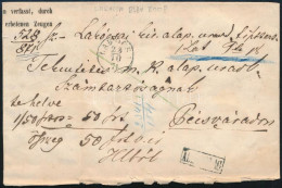 1871 Értéklevél 50Ft-ról / Insured Cover, Kék / Blue "LAKOCSA" (Gudlin 800 P) - Pécsvárad - Otros & Sin Clasificación