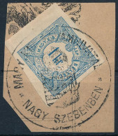 1868 Hírlapilleték Bélyeg 1kr / Newspaper Duty Stamp 1kr "... NAGY SZEBENBEN" - Otros & Sin Clasificación