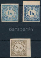 **, * 1868-1888 3 Db Hírlapilleték Bélyeg / 3 Newspaper Duty Stamps - Andere & Zonder Classificatie