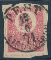 1871 Kőnyomat Kivágáson "PEST" Korai Júniusi Bélyegzéssel / Mi 3 On Cutting With Early Postmark - Sonstige & Ohne Zuordnung