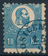 O 1871 Kőnyomat 10kr Képbe Fogazva, Kék ? "(P)ROSIČEN(IKAMEN)" Bélyegzéssel (Gudlin RR) / Mi 4 With Shifted Perforation, - Sonstige & Ohne Zuordnung