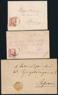 1871-1874 3 Db Levél / 3 Covers "BUDAPEST / FŐPOSTA", "(BUDA)", "HATZEG" - Altri & Non Classificati