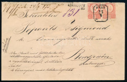 1872 4 Db Réznyomat 5kr Ajánlott Levélen "ARAD" - Borosjenő (1 Bélyeg Sérült / 1 Stamp Damaged) - Altri & Non Classificati