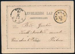 1873 2kr Díjjegyes Levelezőlap / PS-card "SZEMLAK" - Pest - Autres & Non Classés