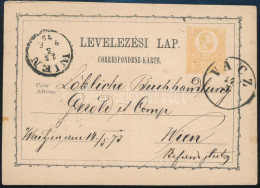 1873 2kr Díjjegyes Levelezőlap / PS-card "VÁCZ" - "WIEN" - Andere & Zonder Classificatie