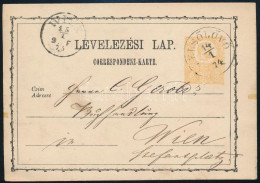 1874 2kr Díjjegyes Levelezőlap / PS-card "FELSŐLÖVÖ" - "WIEN" - Sonstige & Ohne Zuordnung