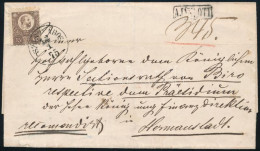 1875 Réznyomat 15kr Ajánlott Levélen / On Registered Cover "SZÁSZVÁROS" - Hermanstadt - Otros & Sin Clasificación