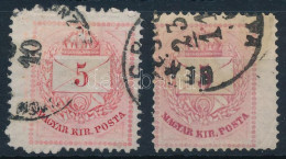 O 1874 2 Db 5kr Elfogazva / Shifted Perforation - Other & Unclassified