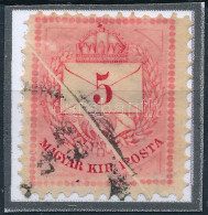 O 1881 5kr Papírránccal / Paper Crease - Andere & Zonder Classificatie