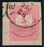 1881 5kr Alul Erős, Szinte Ernyőszerű Vésésjavítással, Nagyon Ritka (ex Lovász) / Mi 23 With Retouche - Sonstige & Ohne Zuordnung