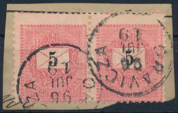 1889 5kr Pár Kivágáson Elfogazva / Pair With Shifted Perforation - Andere & Zonder Classificatie