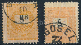 O 1889 2 Db 8kr Elfogazva / With Shifted Perforation - Other & Unclassified