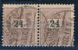 O 1889 24kr Pár Lemezhibával / With Plate Flaw - Sonstige & Ohne Zuordnung